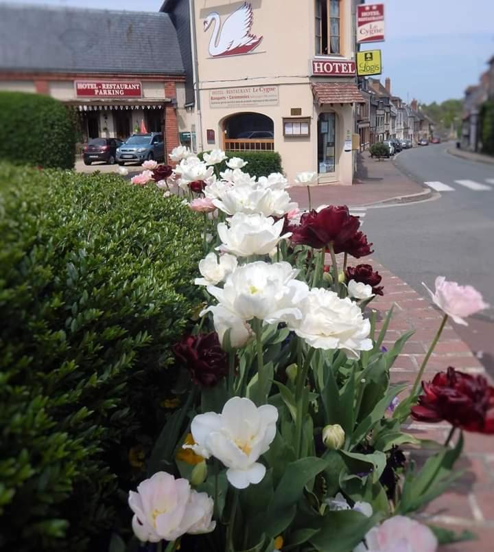 Hotel Restaurant Le Cygne Conches-en-Ouche Esterno foto